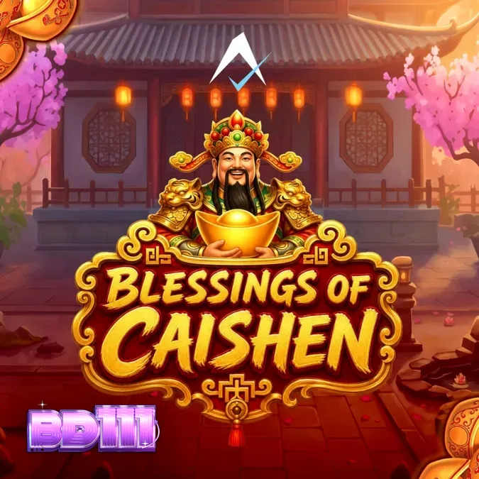 Blessings of Caishen স্লট গেমের উজ্জ্বল এবং রঙিন ইন্টারফেস